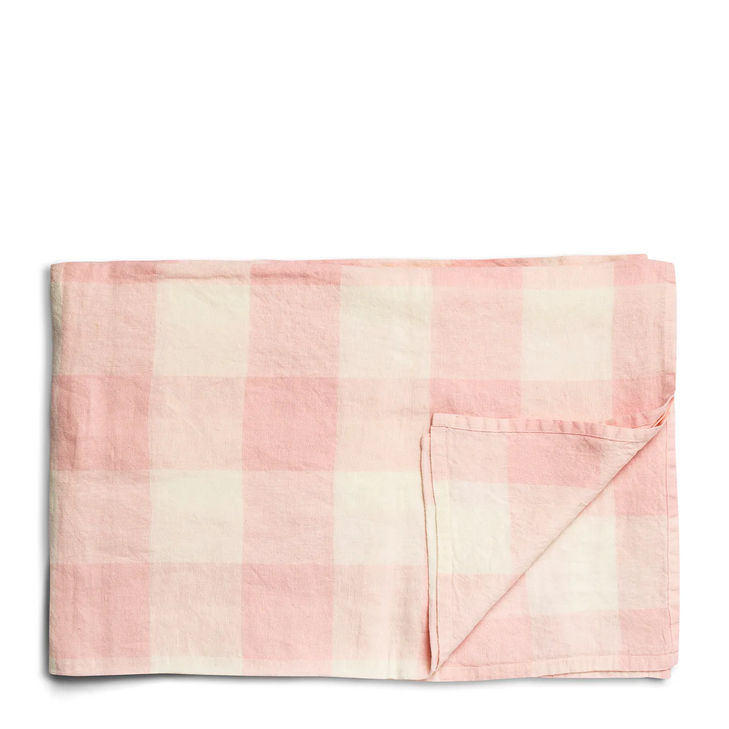 Pink & White Check Tablecloth 