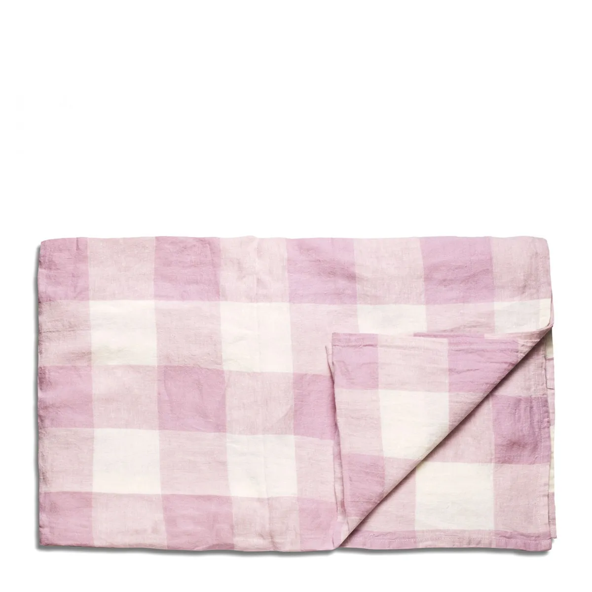 Lilac and White Check Tablecloth 