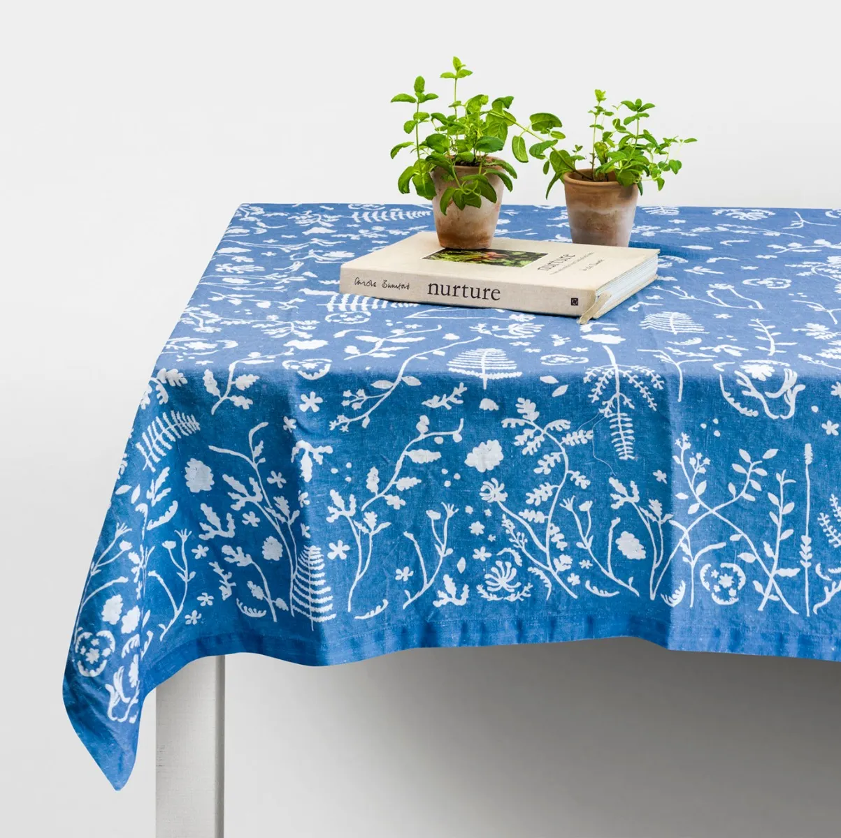 Wildflower Tablecloth Blue