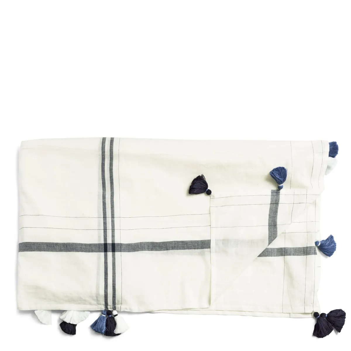 Nila Margin Tablecloth Blue 
