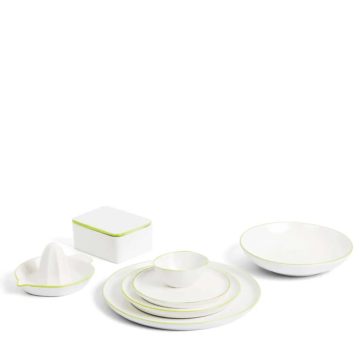 Edge Dessert Plate Green