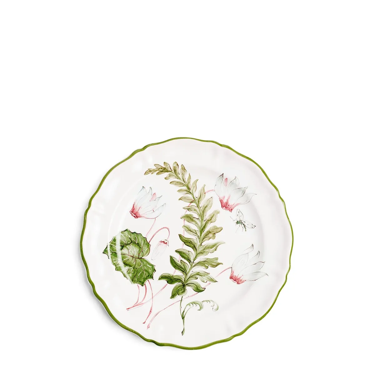 Daylesford x Colefax Quince Garden Side Plate With Fern & Cyclamen 