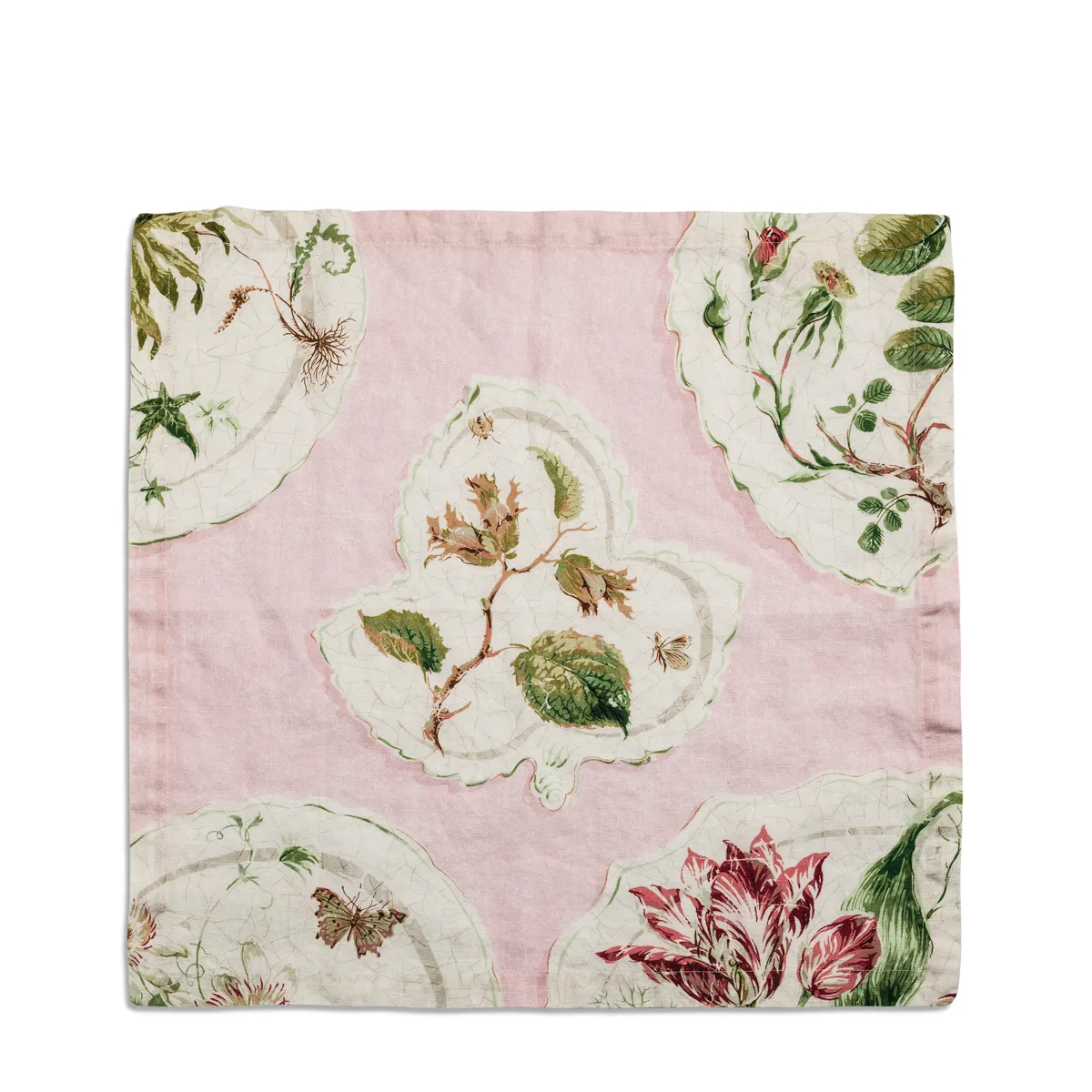 Daylesford X Colefax Quince Garden Napkin in Pink with Hazel 