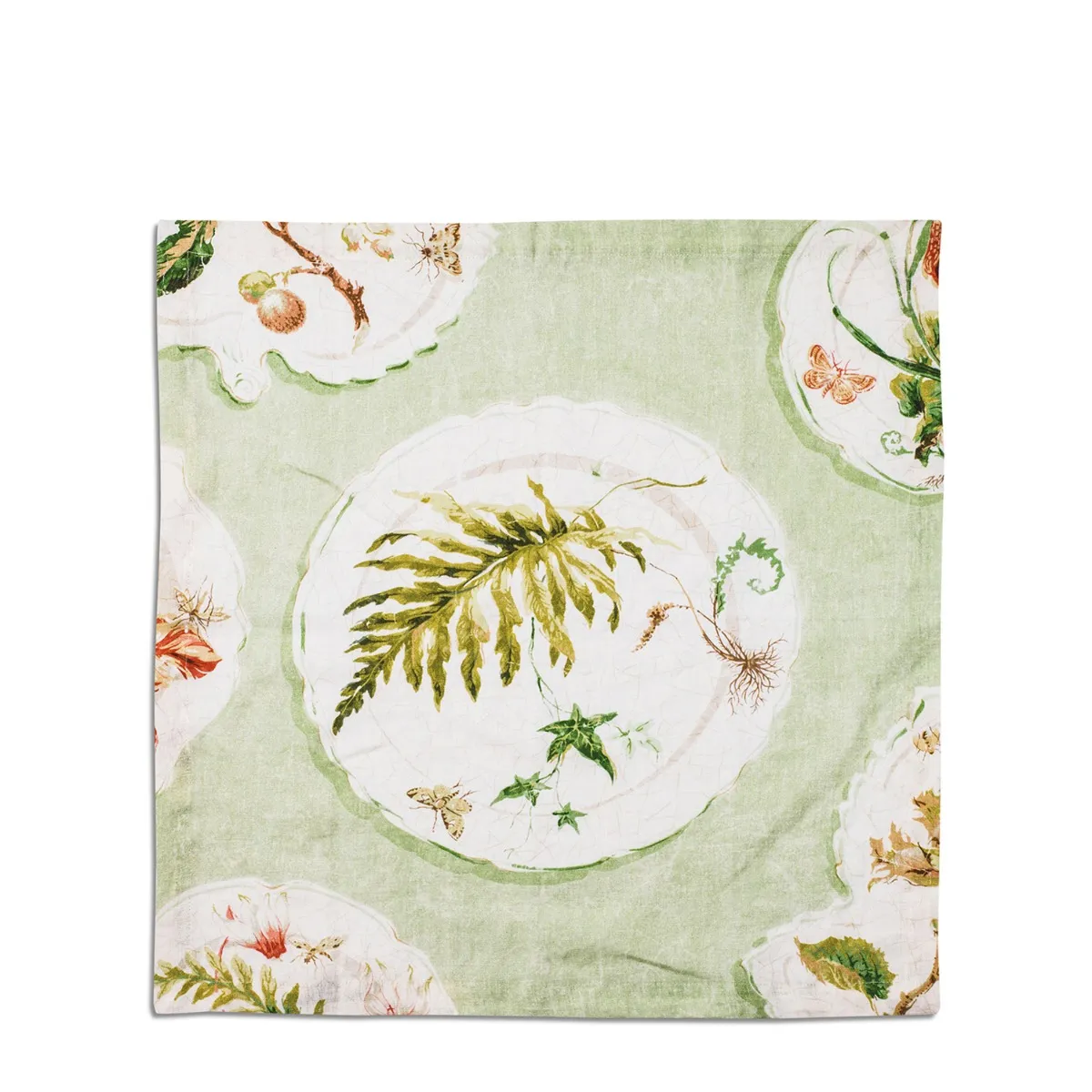 Daylesford x Colefax Quince Garden Napkin in Green With Fern 