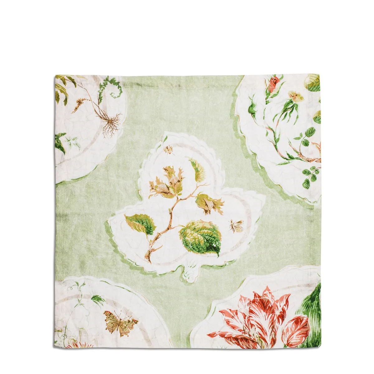 Daylesford x Colefax Quince Garden Napkin in Green With Hazel 