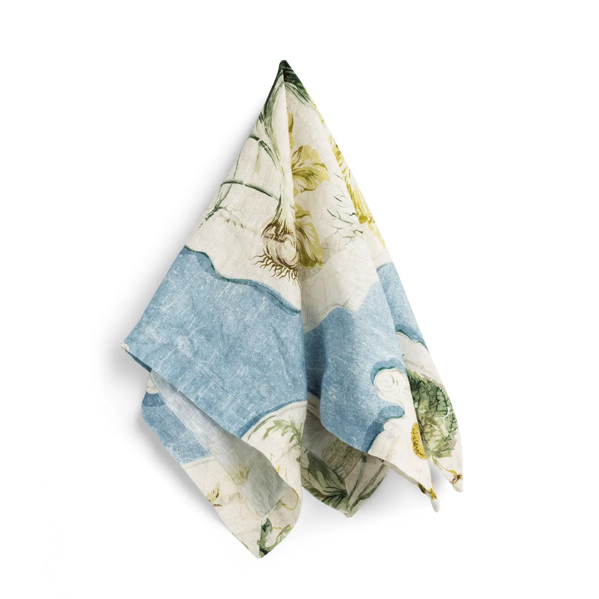 Daylesford X Colefax Quince Garden Napkin in Blue with Tulip