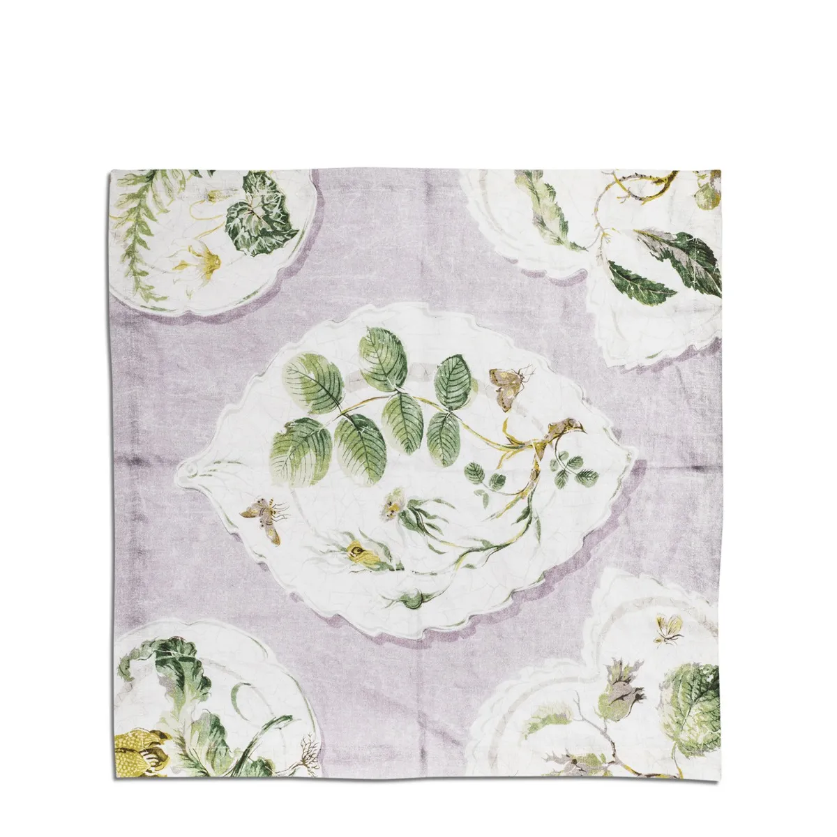 Daylesford x Colefax Quince Garden Napkin in Lilac With Rosehip 