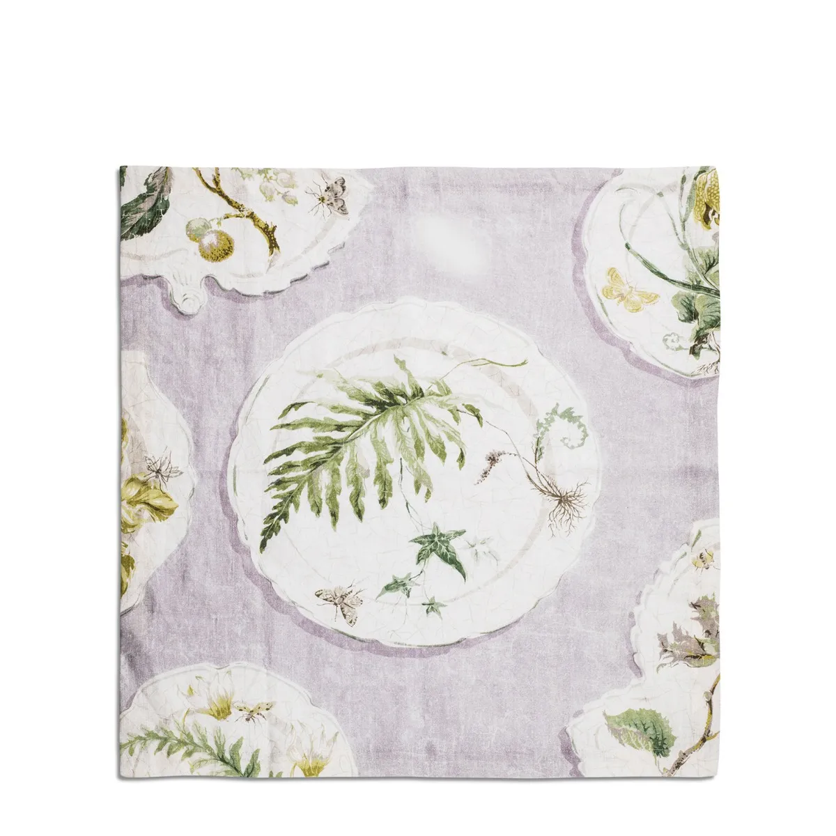 Daylesford x Colefax Quince Garden Napkin in Lilac With Fern 
