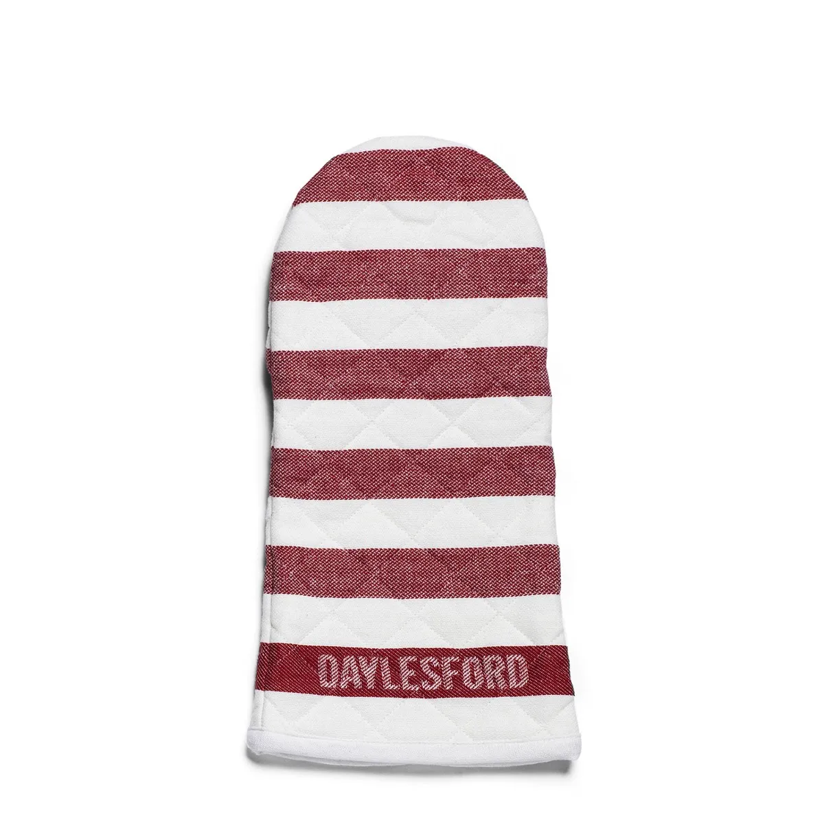 White & Red Stripe Oven Glove 