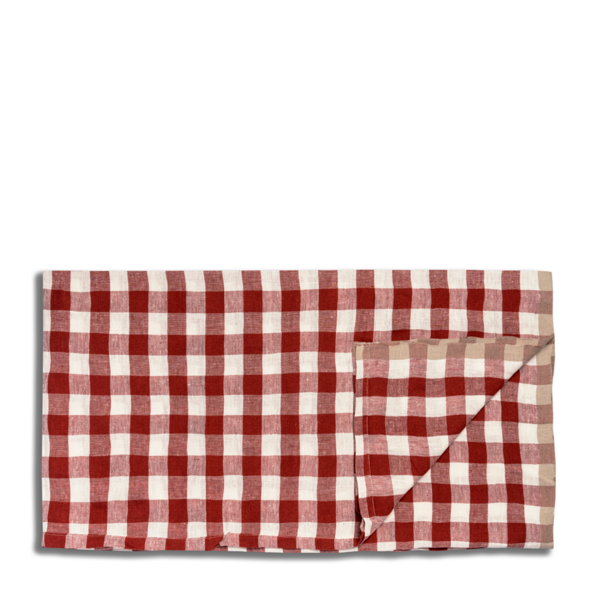 Portobello Gingham Tablecloth Red 