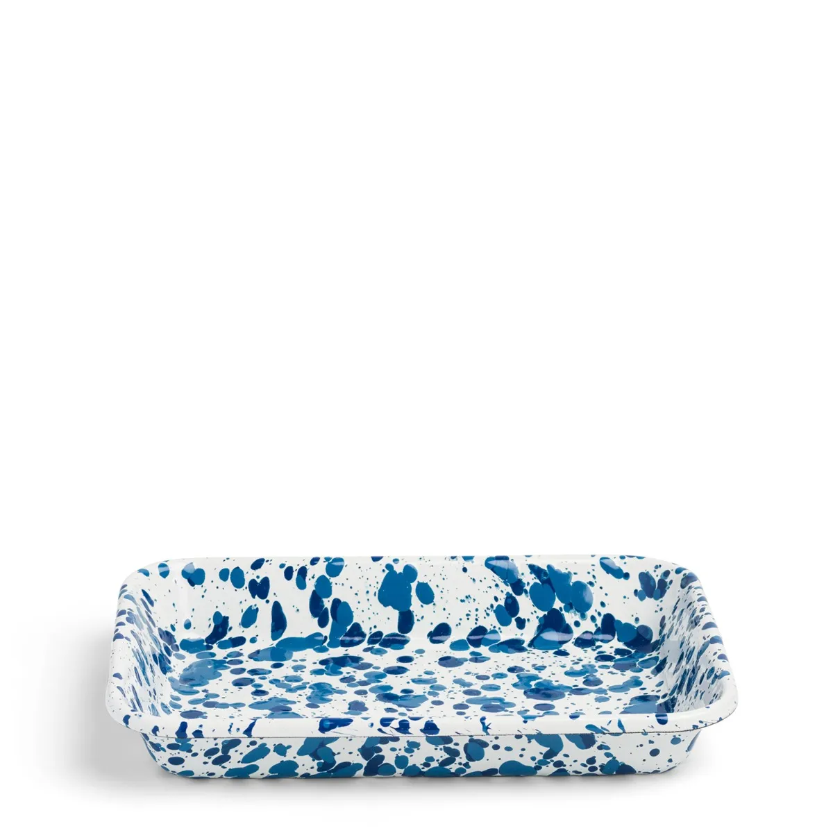 Spaltter Large Rectangular Dish Blue Enamel 