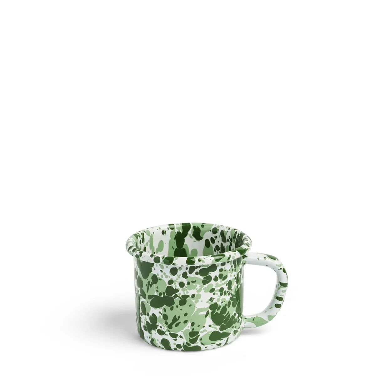Splatter Mug Green Enamel 