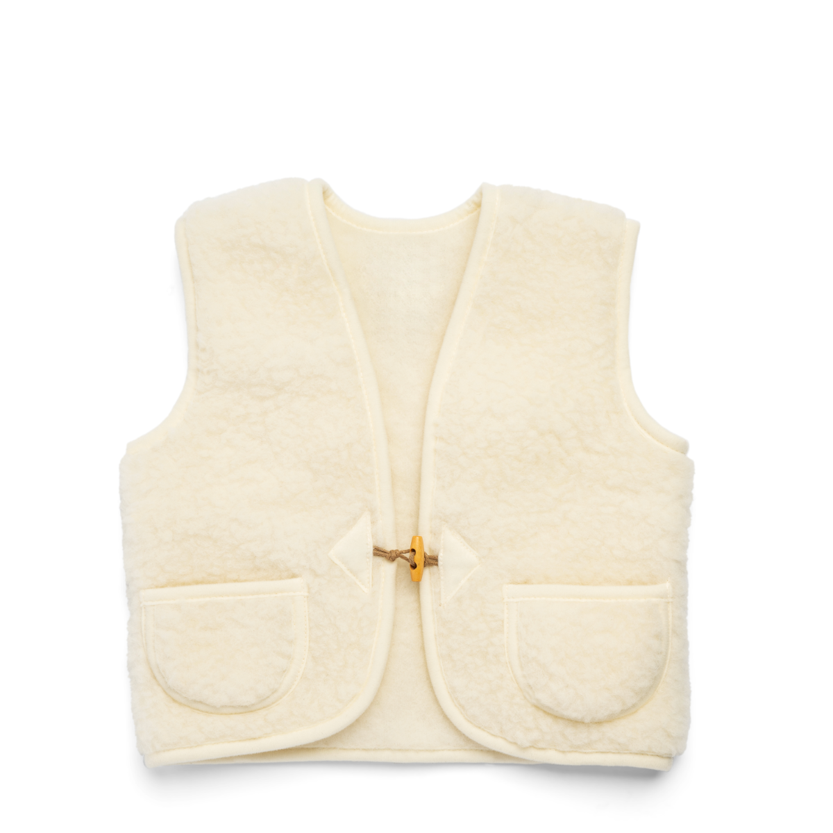 Childrens Gilet Natural Wool 