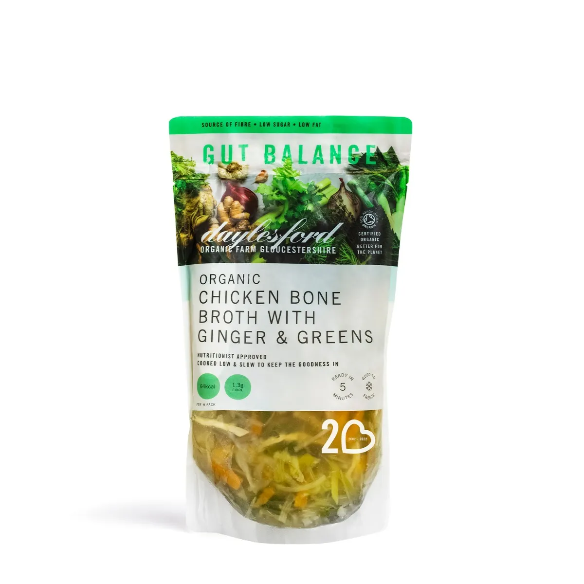 Organic Chicken Bone Broth with Ginger & Greens 