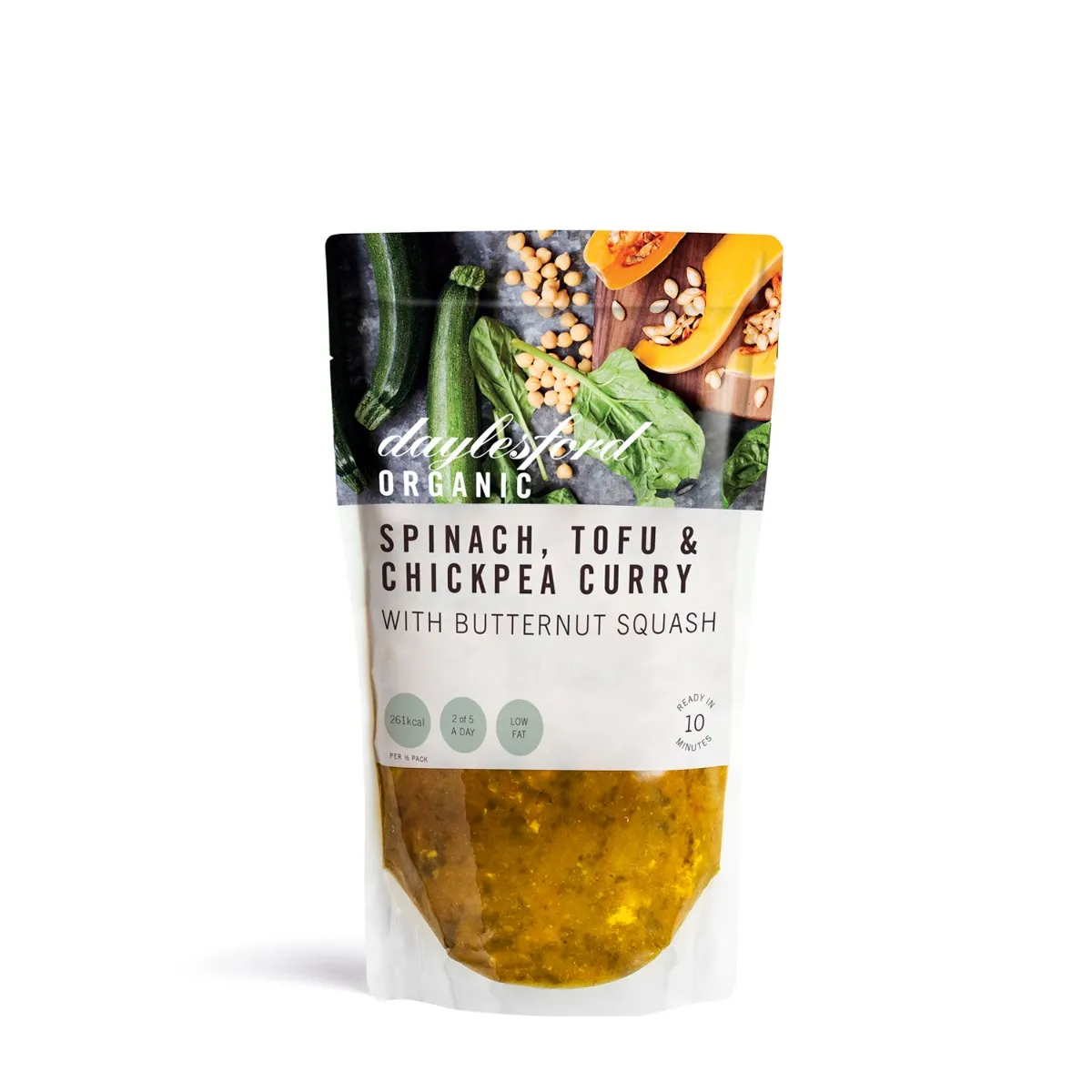 Spinach, Tofu & Chickpea Curry with Butternut Squash 