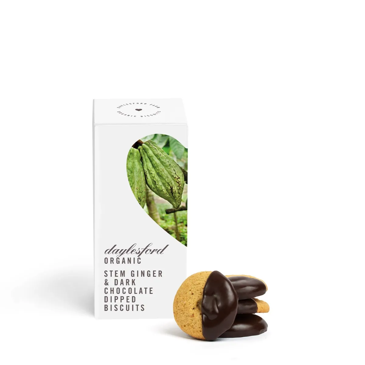 Organic Dark Chocolate Stem Ginger Biscuits 