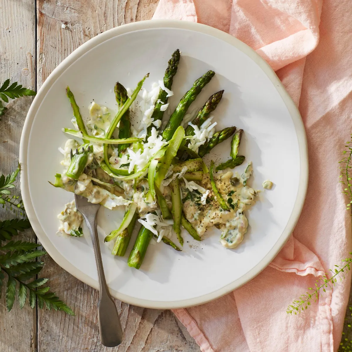 Raw & Roasted Asparagus With Sauce Gribiche 