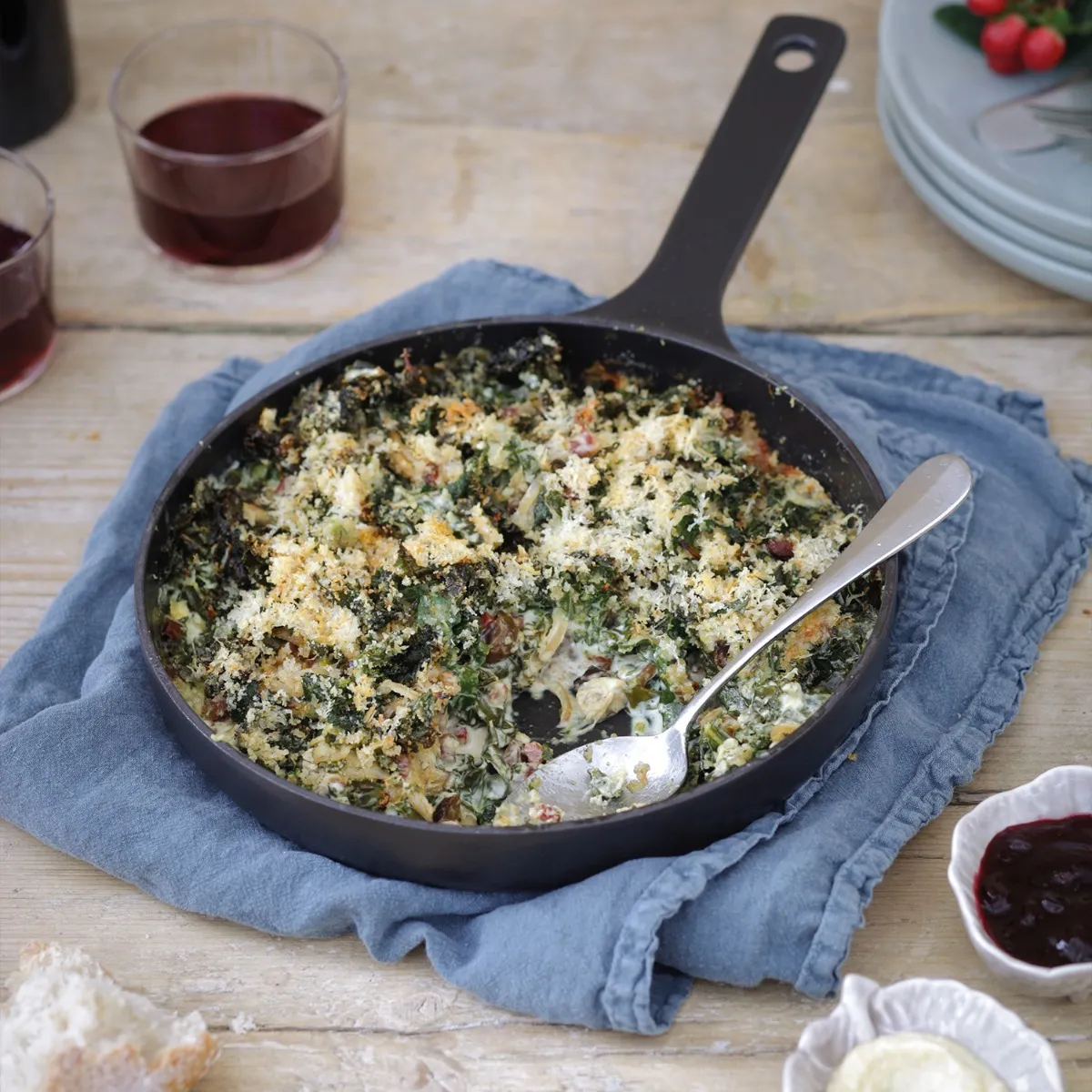 Creamed Gratin of Cavolo Nero 