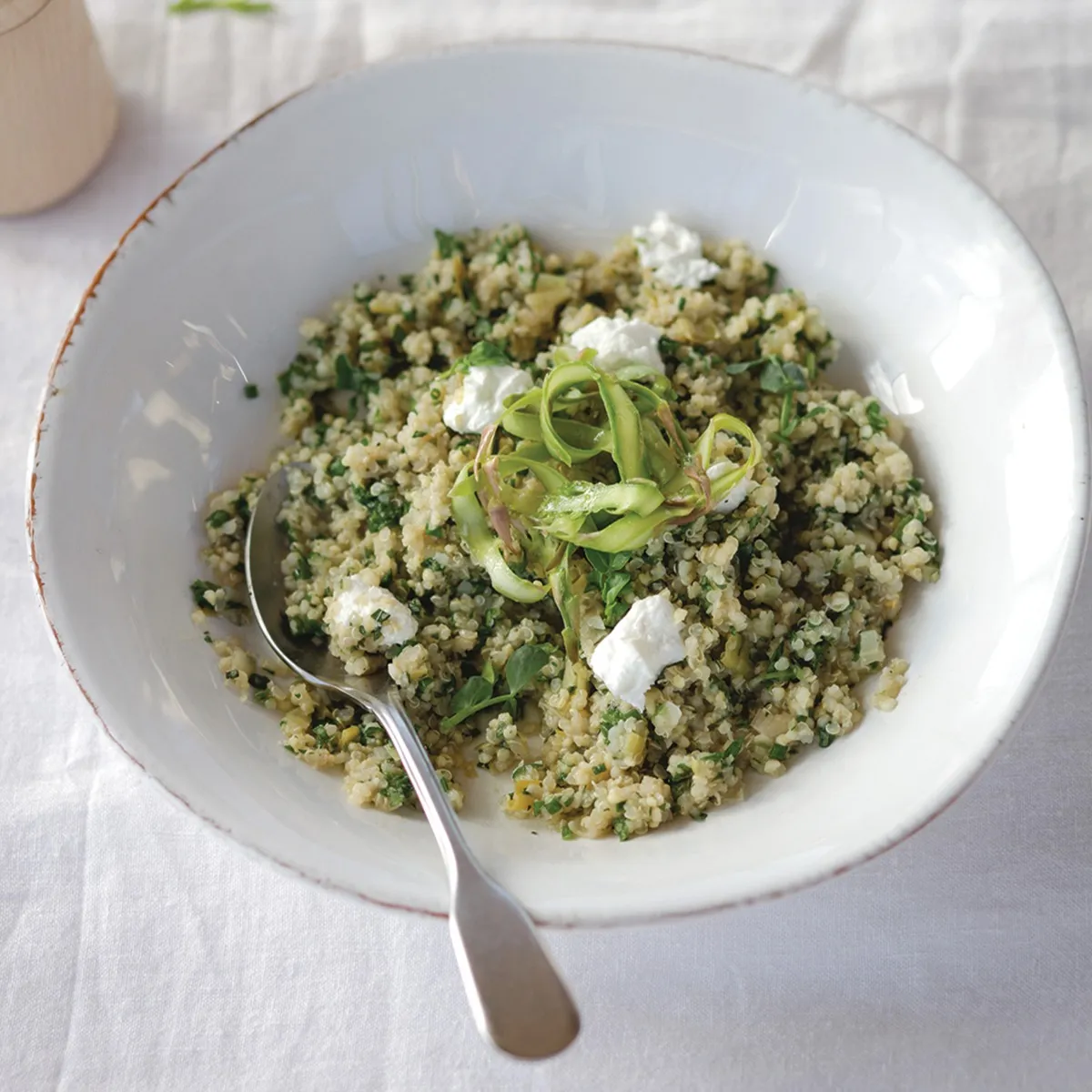 Millet Risotto with Asparagus 