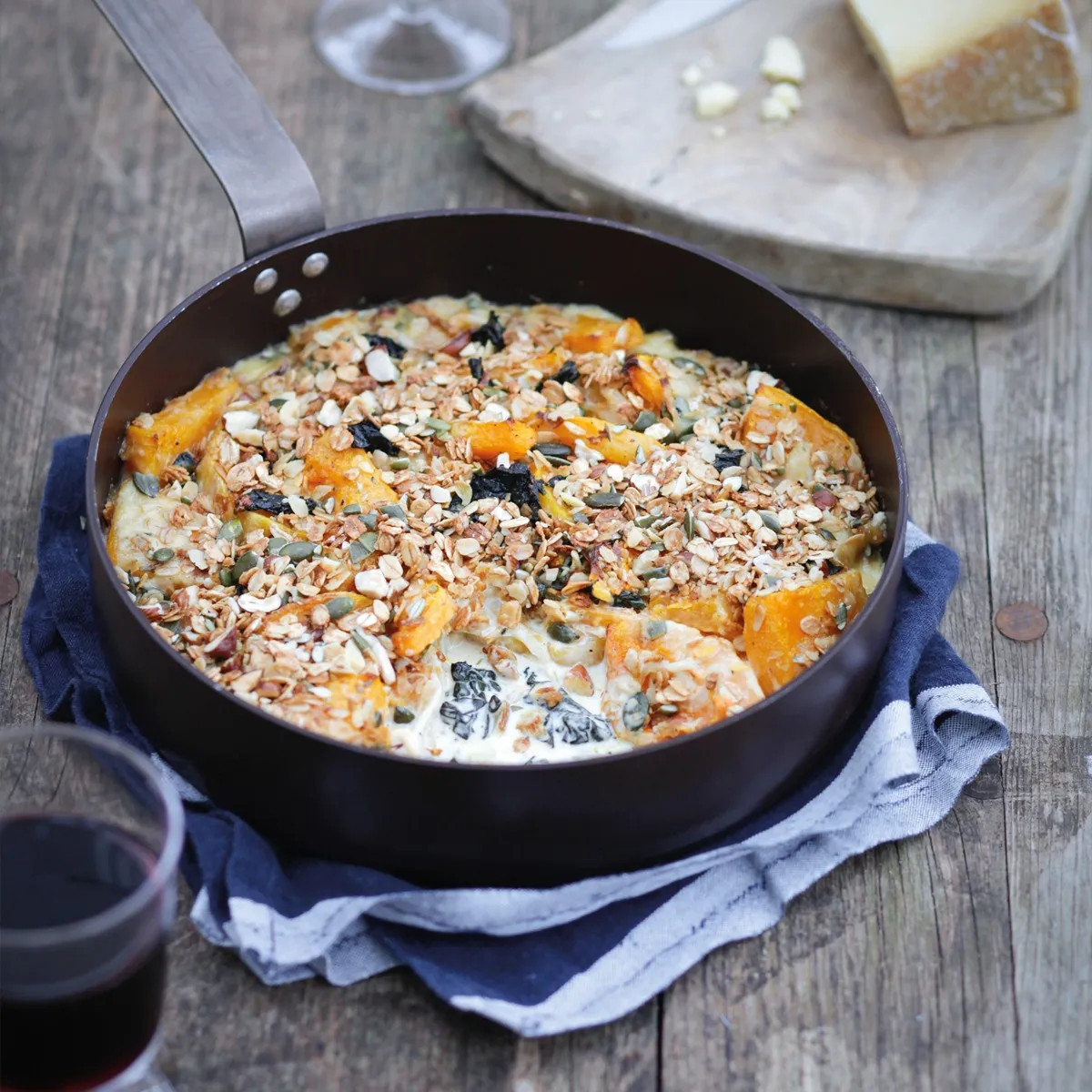 Butternut Squash, Adlestrop Cheese & Cavolo Nero Crumble 