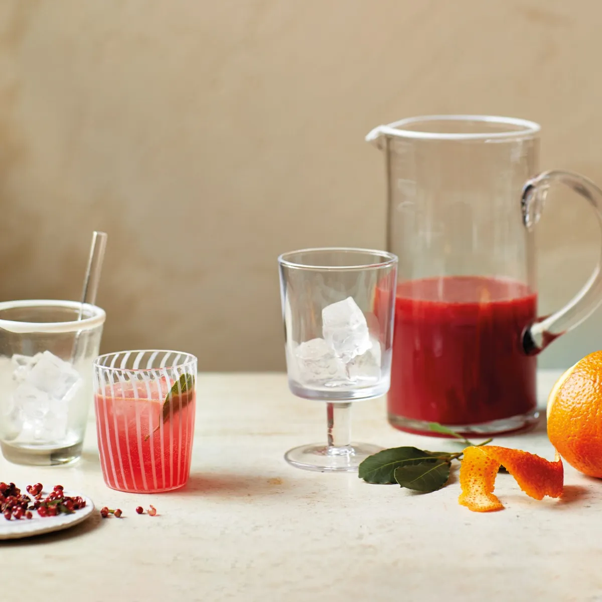 Blood Orange, Pink Peppercorn, & Bay Leaf Shrub 