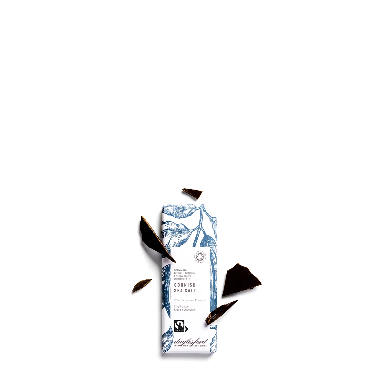 Single Origin Dark Chocolate Cornish Sea Salt Bar 