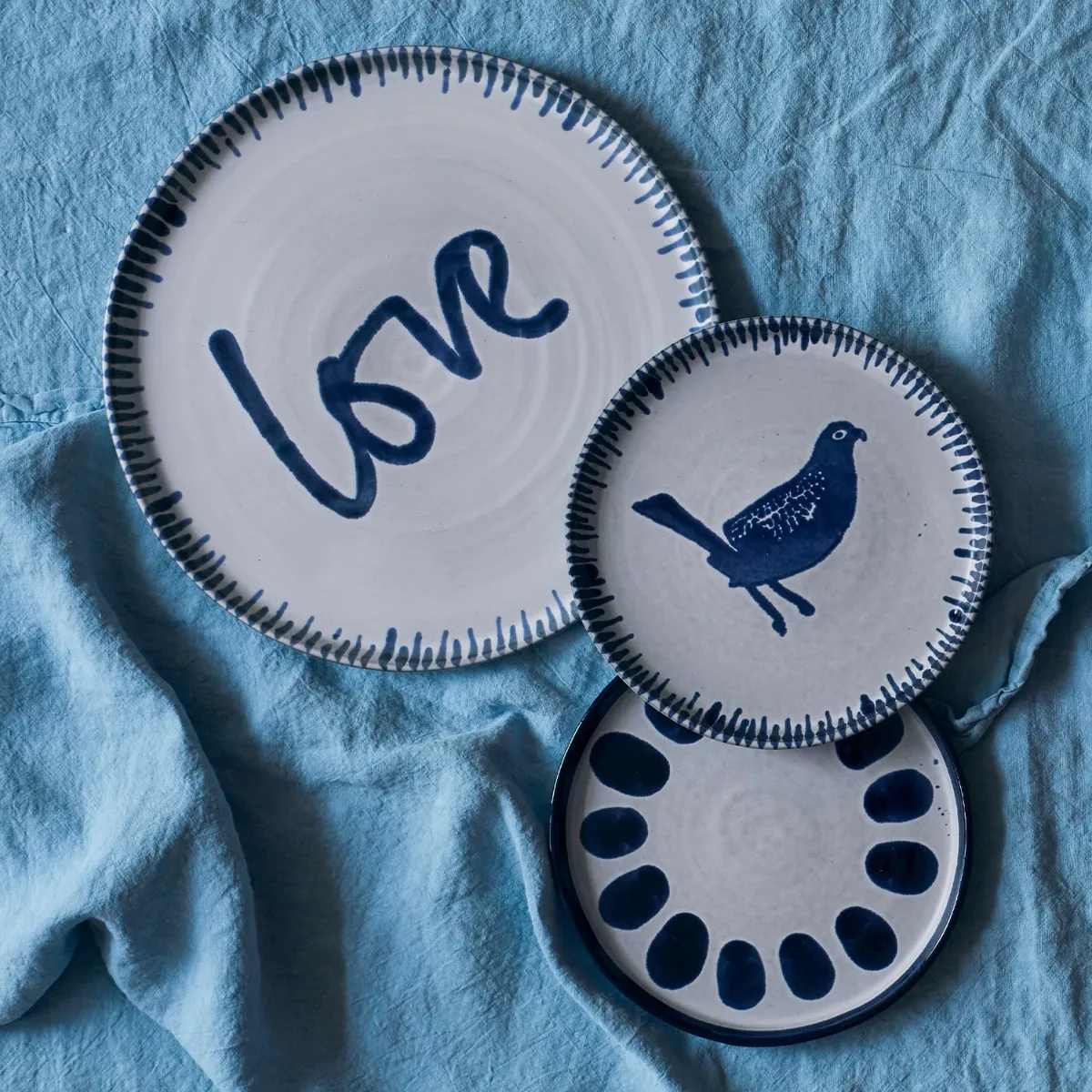 Galley Love Large Blue Plate