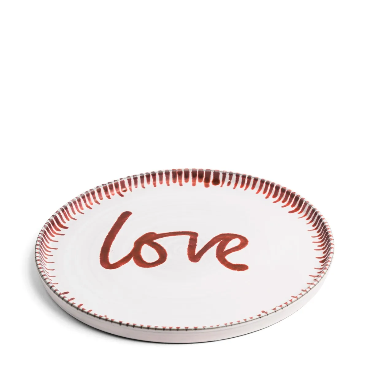 Galley Love Large Red Plate 