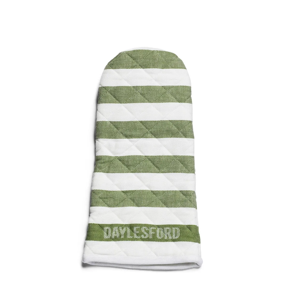 White & Green Stripe Oven Glove 