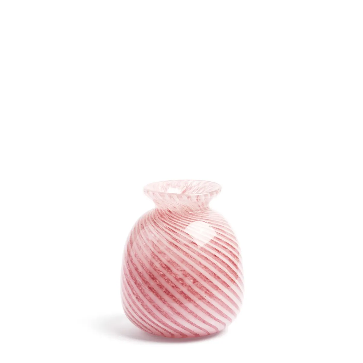 Miro Pink Spiral Stripe Vase 