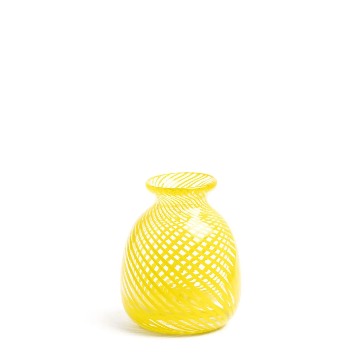 Miro Yellow Spiral Stripe Vase 