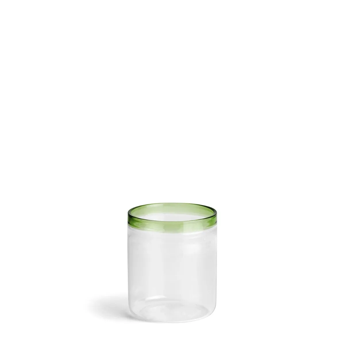 Tealight Candle Holder with Green Rim 