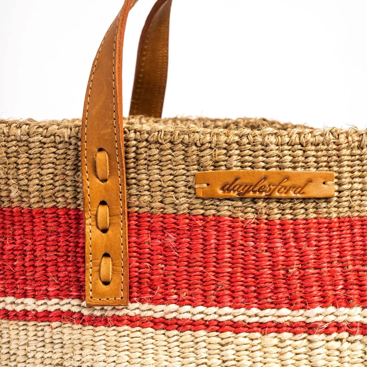 Natural Sisal Shopper Bag Pink