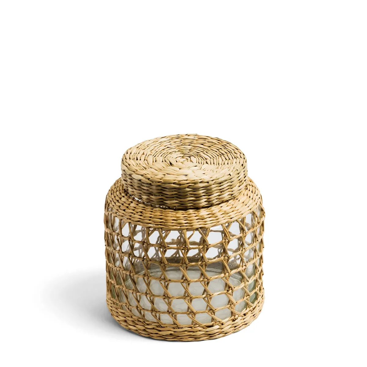 Glass Pot with Weave Medium 