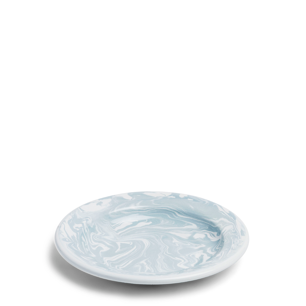 Marble Deep Plate Blue Enamel 