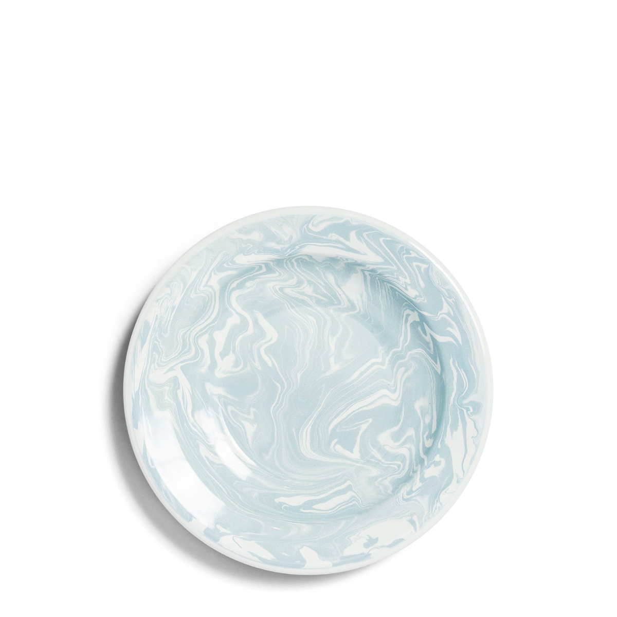 Marble Deep Plate Blue Enamel
